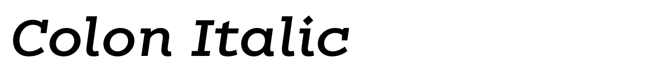 Colon Italic